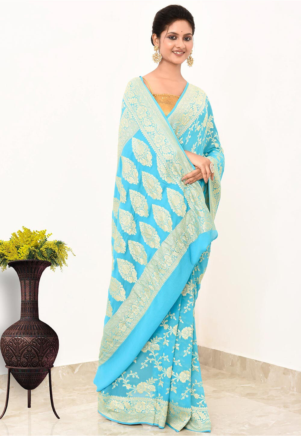 CHIFFON Silk Handwoven Banaras Saree