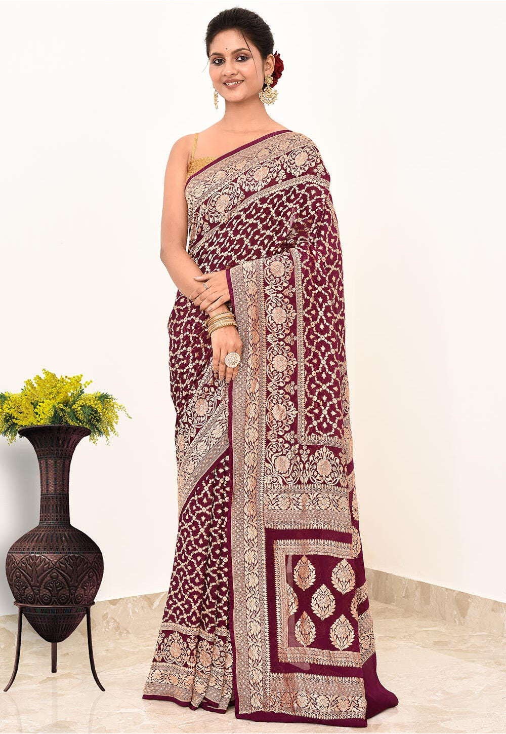 Khadi Silk Handwoven Banaras Saree