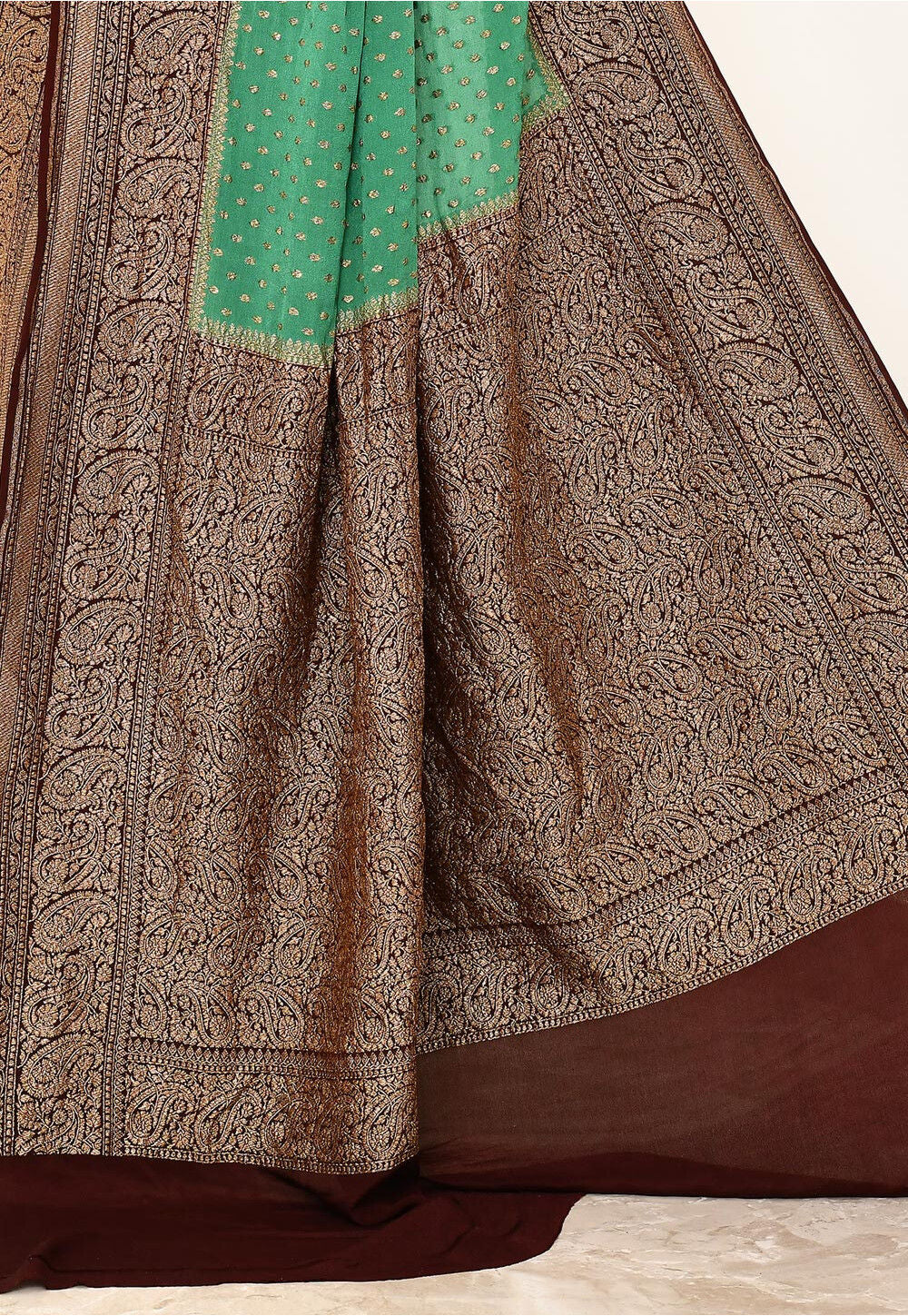 Green Khaddi Silk Handwoven Banaras Saree