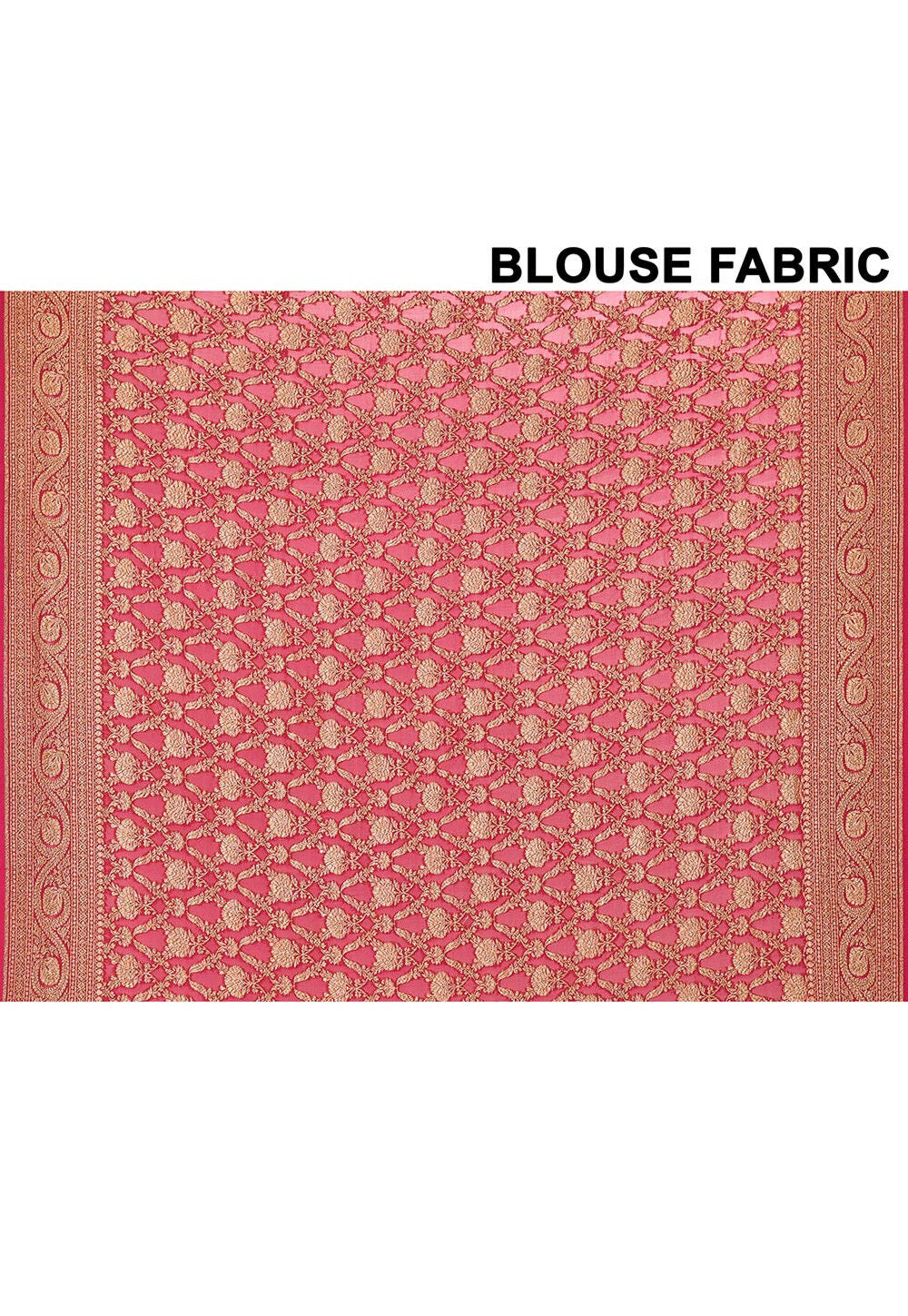 Rani Pink Khaddi  Silk Handwoven Banaras Saree