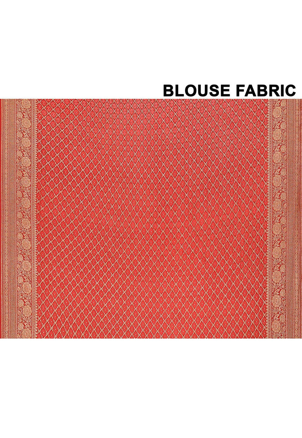 Tangerine Khaddi  Silk Handwoven Banaras Saree