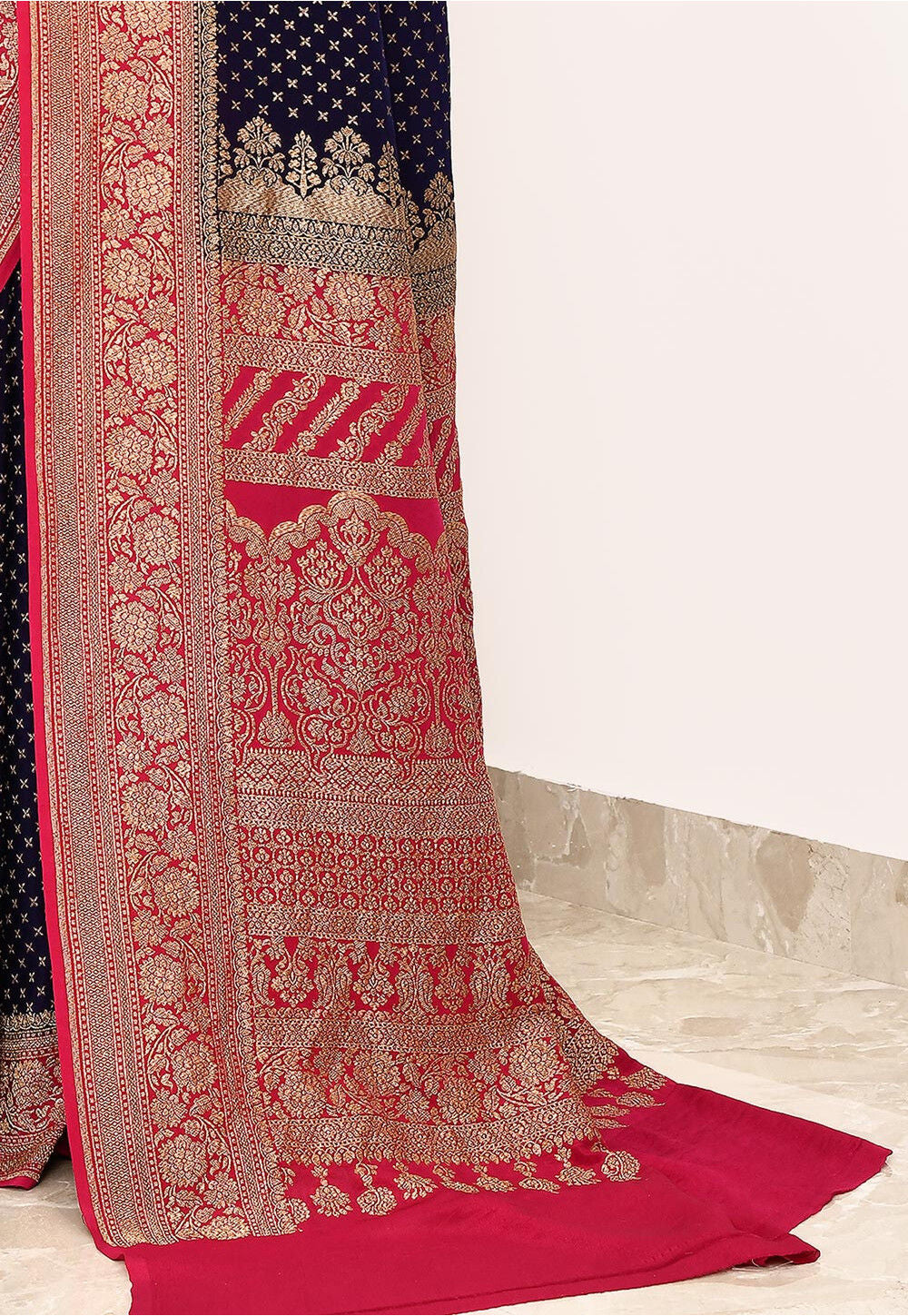 Purple Khaddi  Silk Handwoven Banaras Saree