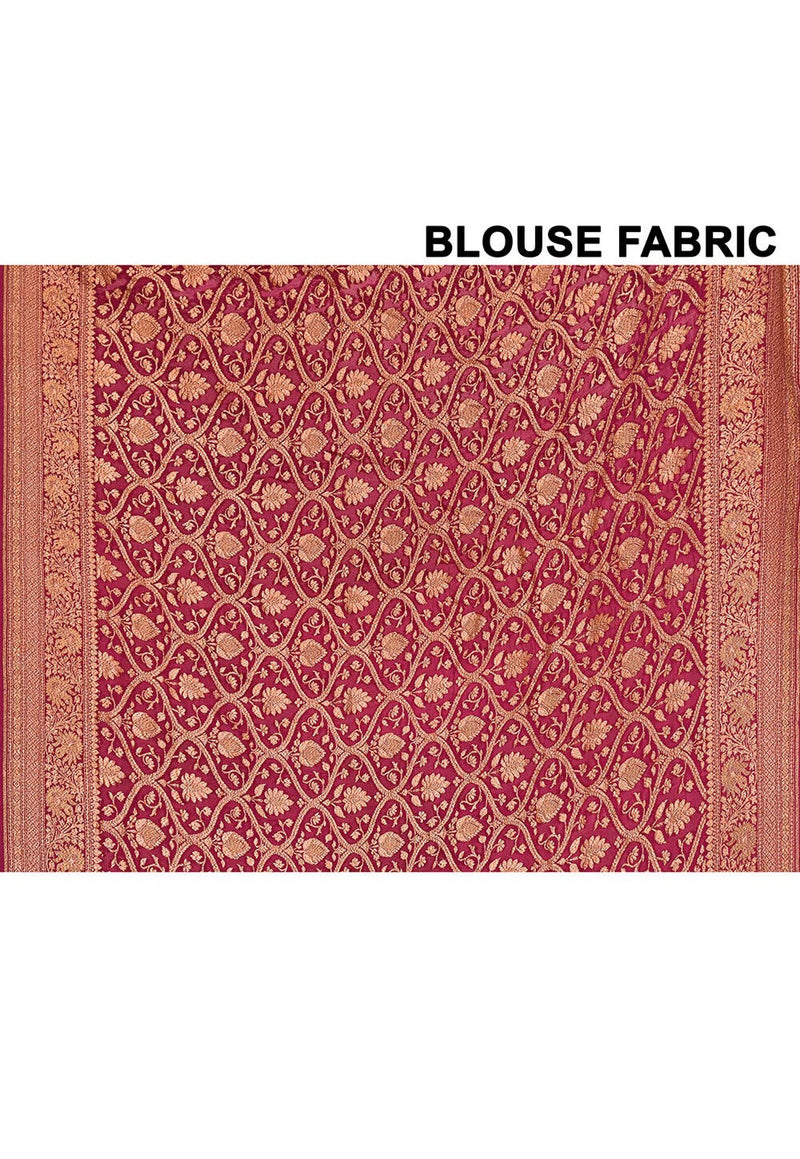 Crepe Silk Handwoven Banaras Saree