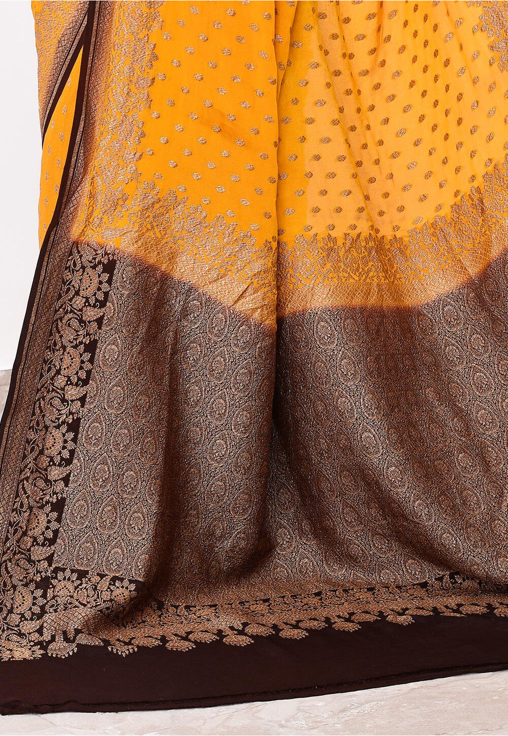 Crepe Silk Handwoven Banaras Saree