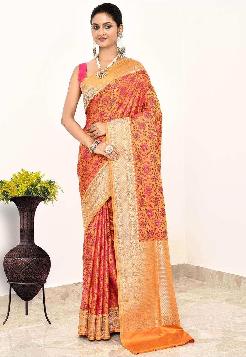 Katan Silk Handwoven Banaras Saree
