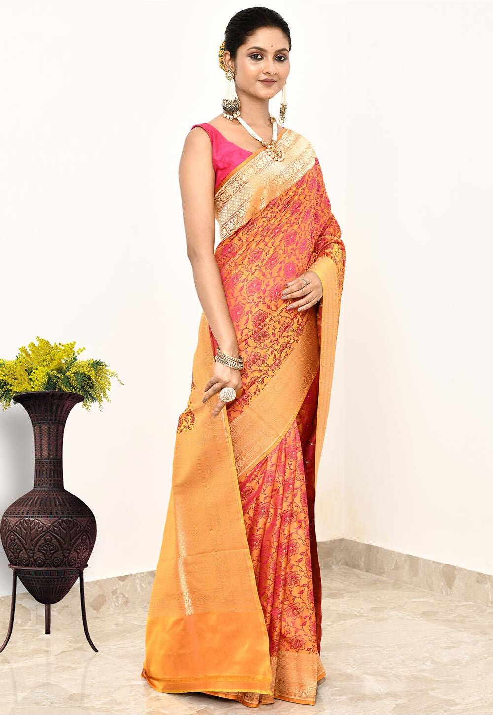 Katan Silk Handwoven Banaras Saree