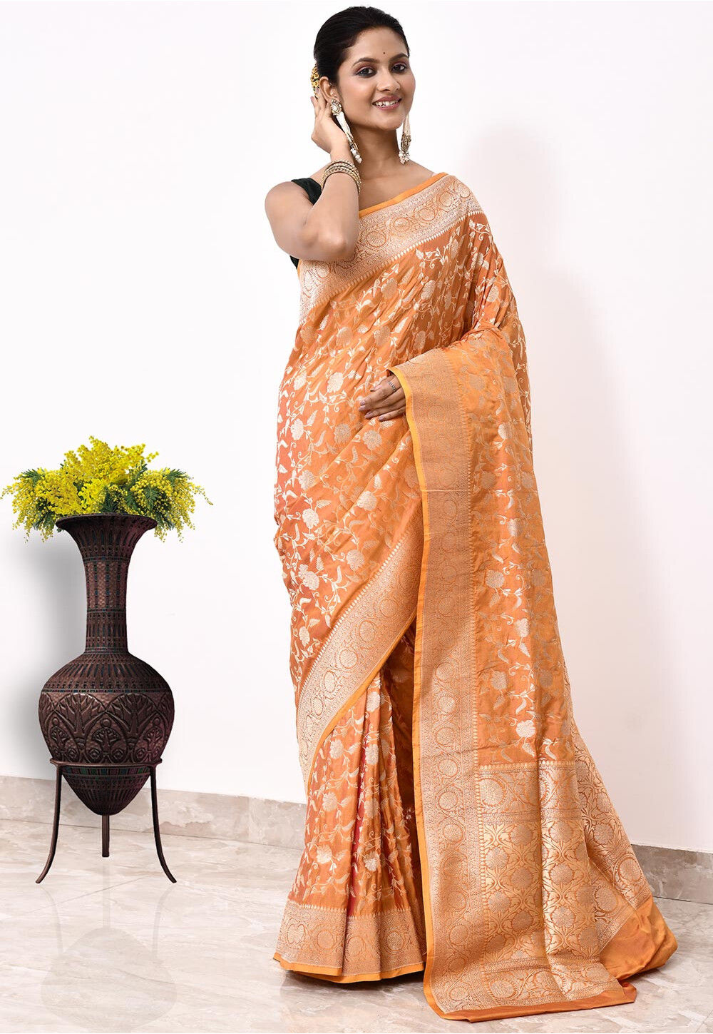 Katan Silk Handwoven Banaras Saree