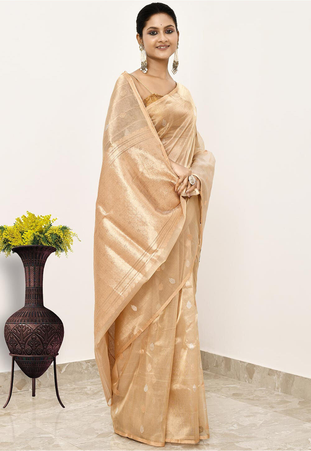 PURE TISSUE Silk Handwoven Banaras Saree