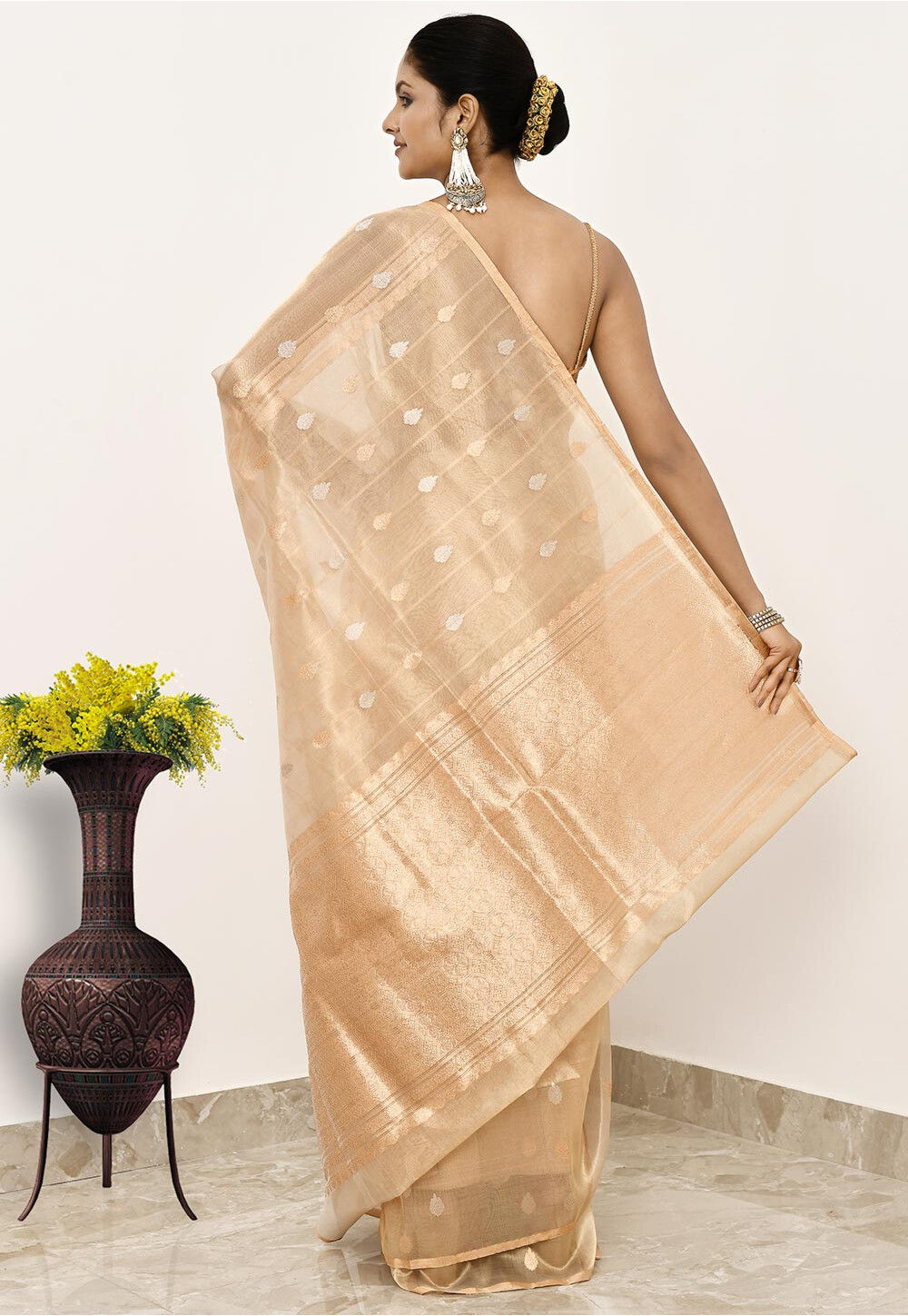 PURE TISSUE Silk Handwoven Banaras Saree