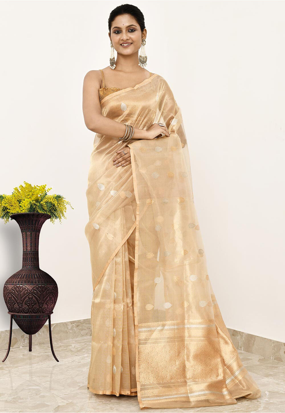 PURE TISSUE Silk Handwoven Banaras Saree