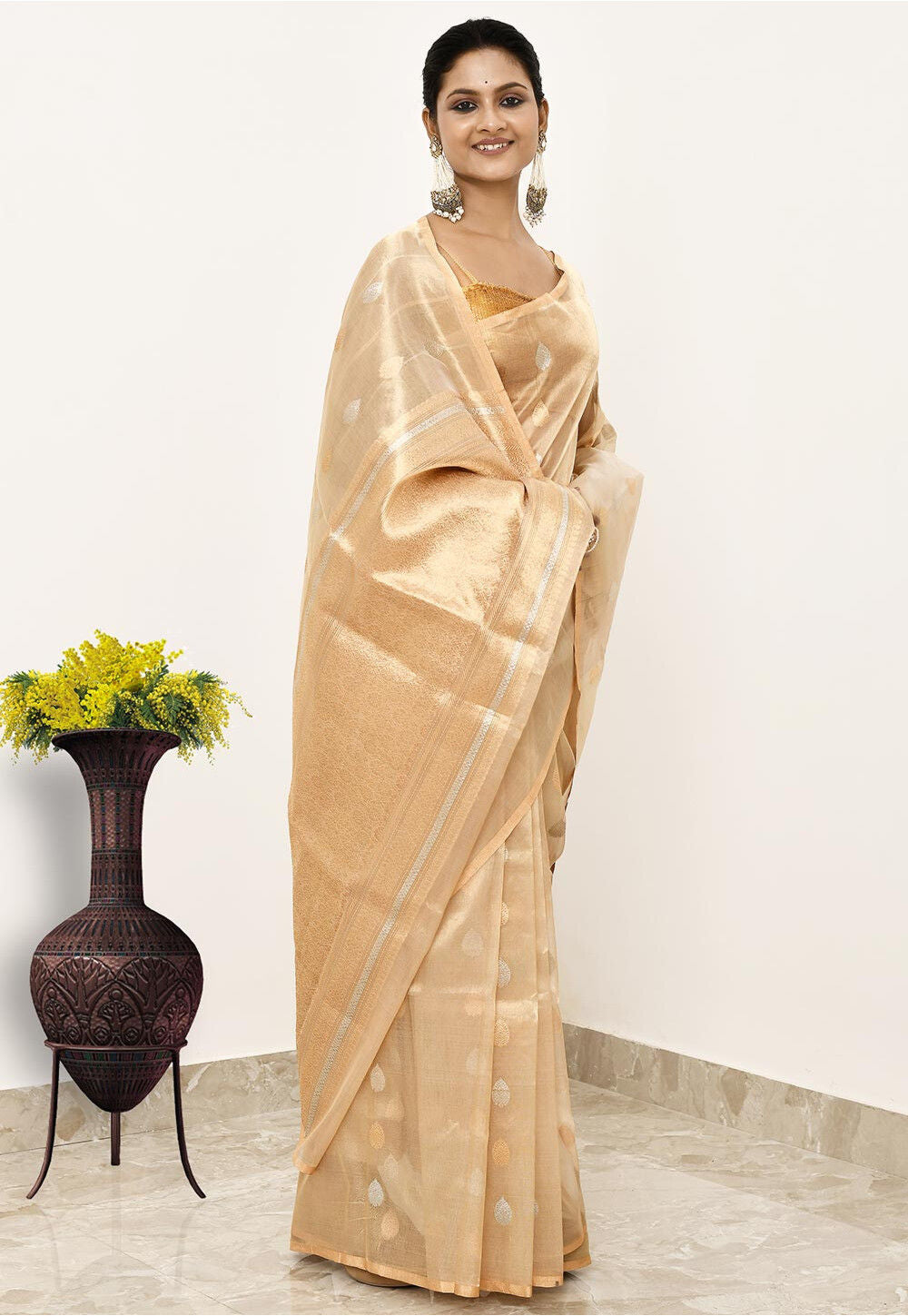 PURE TISSUE Silk Handwoven Banaras Saree