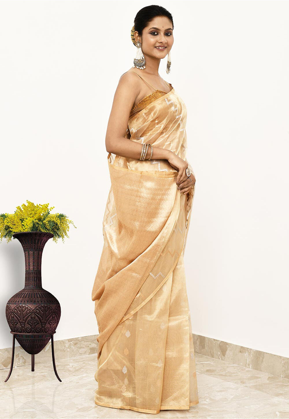 PURE TISSUE Silk Handwoven Banaras Saree