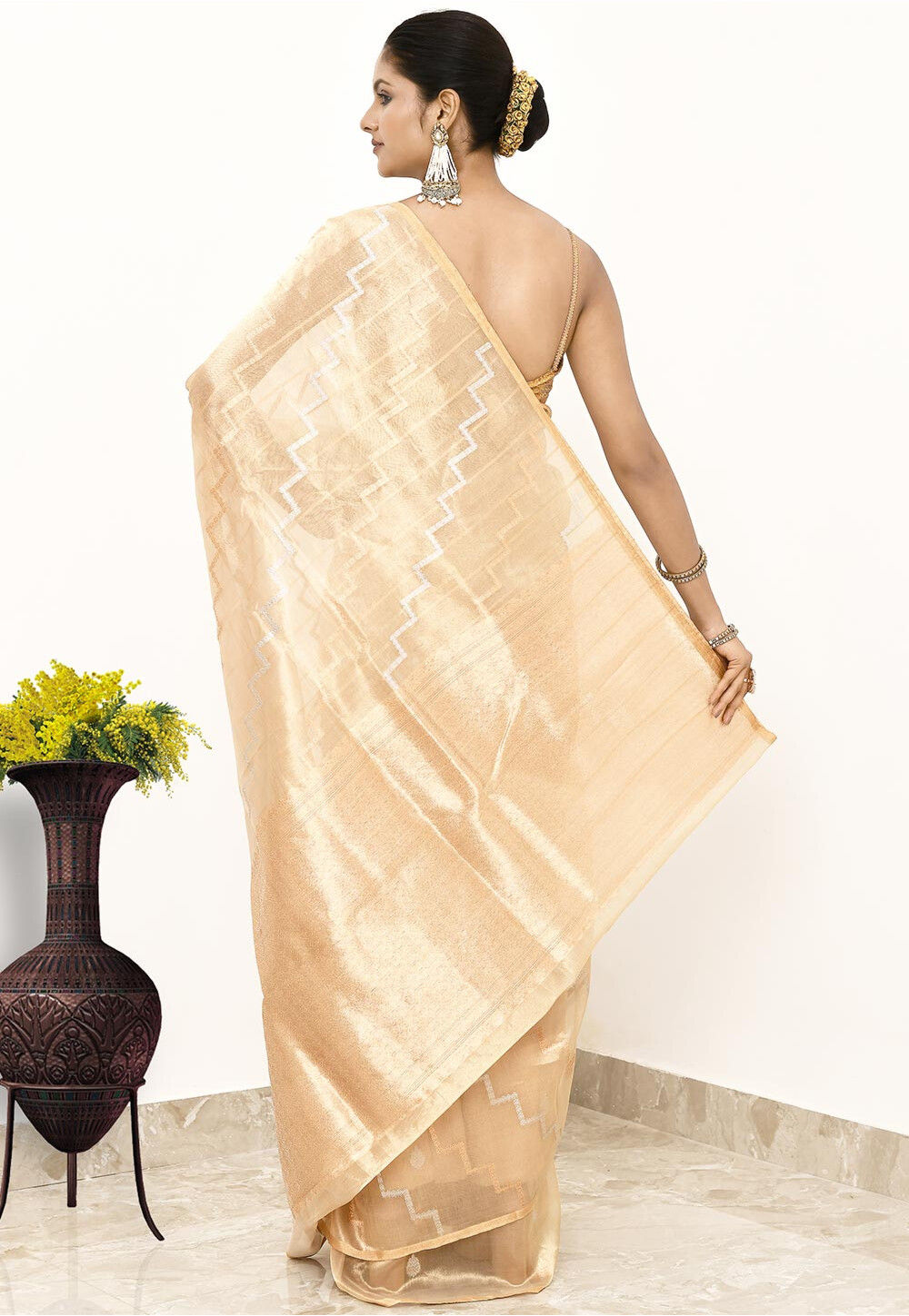 PURE TISSUE Silk Handwoven Banaras Saree
