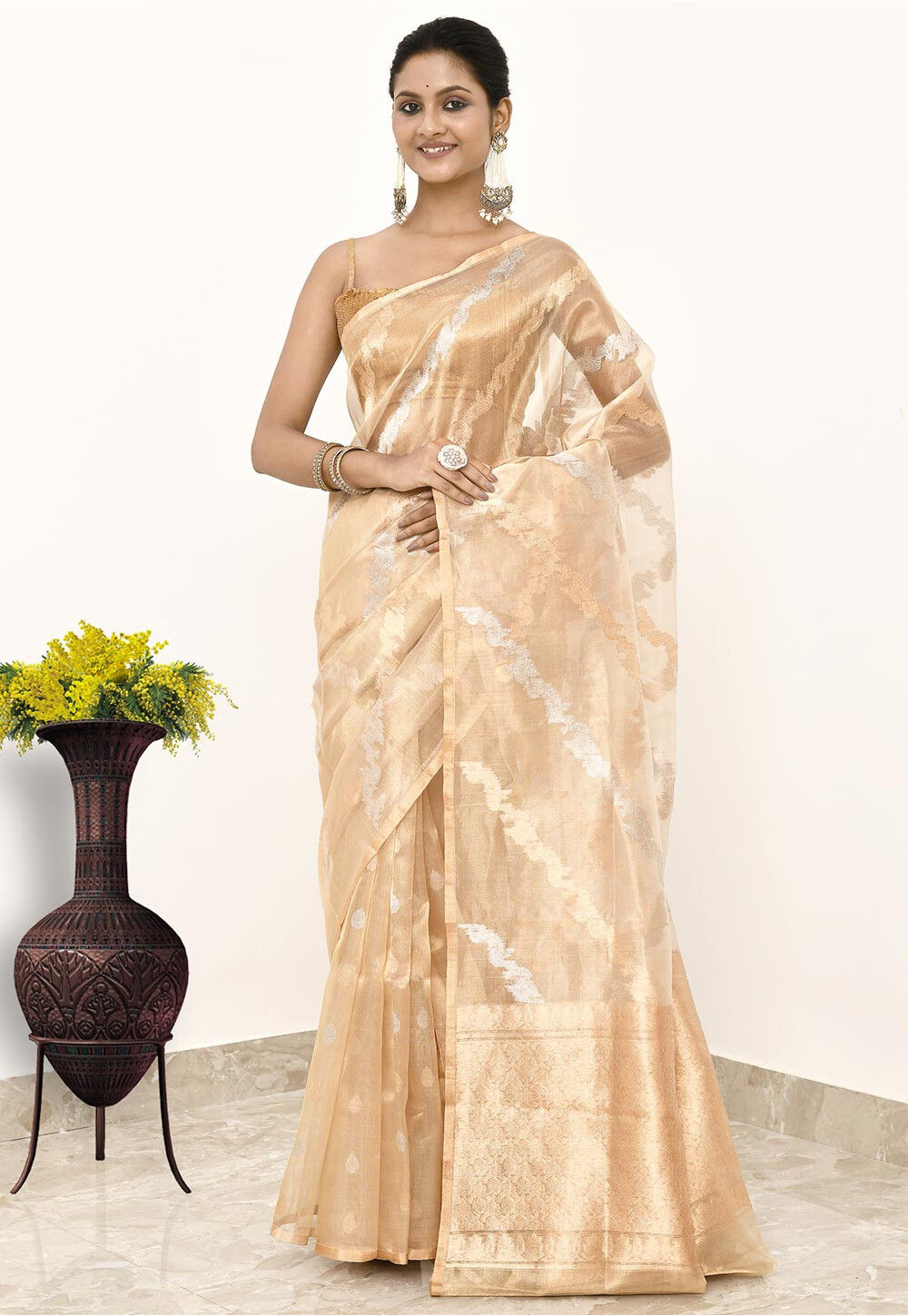 PURE TISSUE Silk Handwoven Banaras Saree