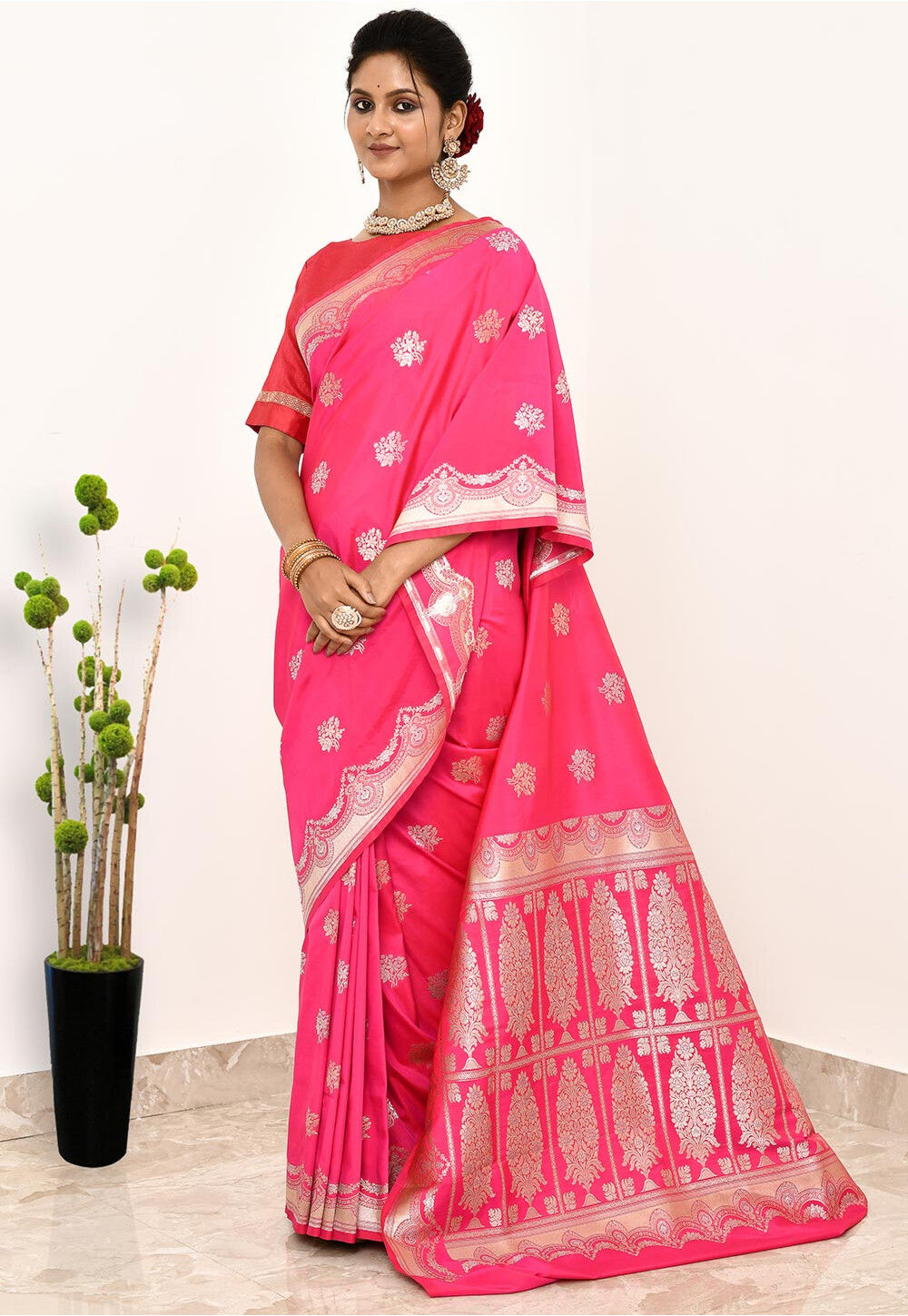 Raani Art Silk Handwoven Banaras Saree