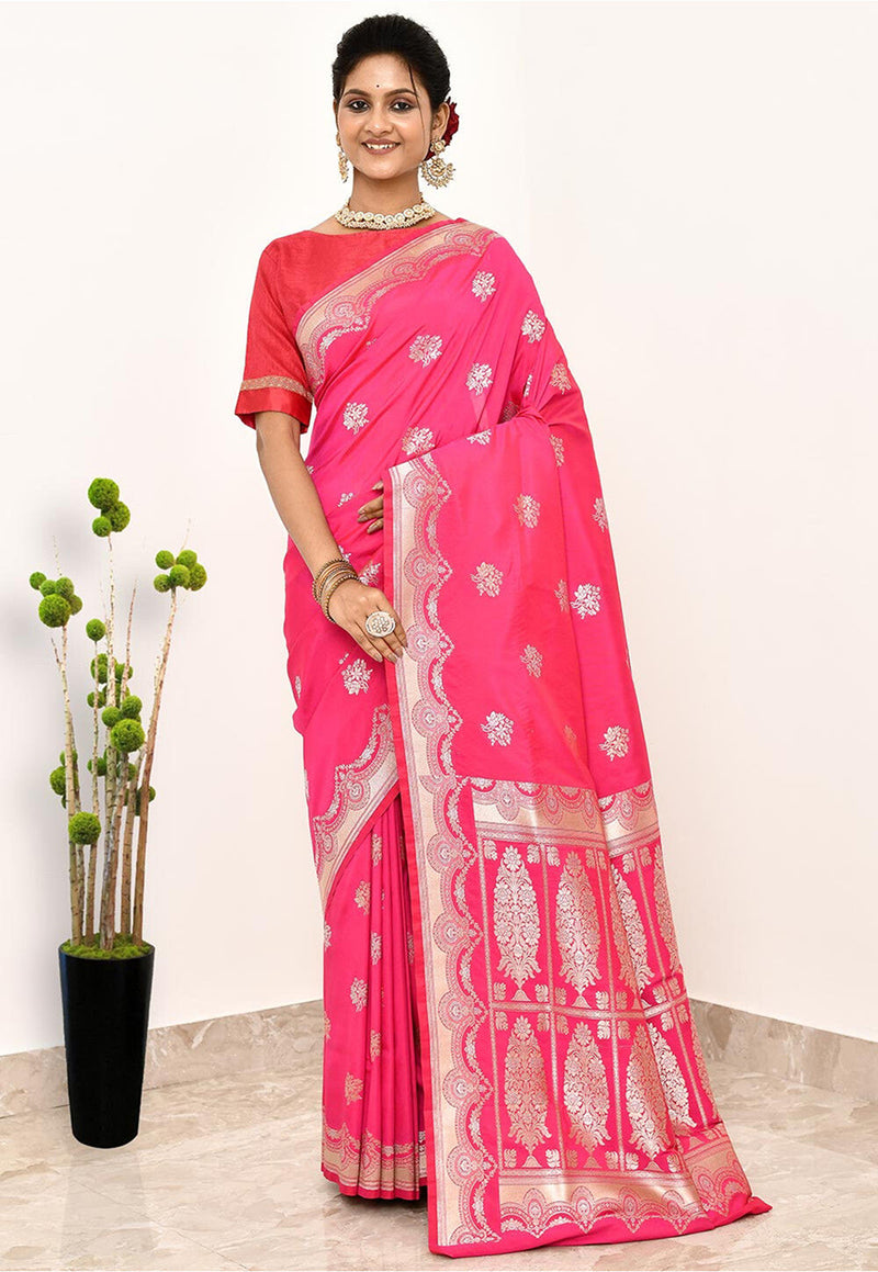 Raani Art Silk Handwoven Banaras Saree