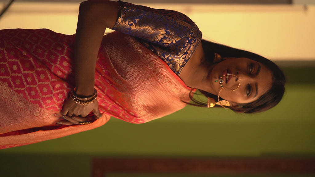 Deep Green  Katan Silk Handwoven Banaras Saree